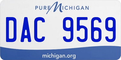 MI license plate DAC9569