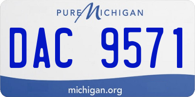 MI license plate DAC9571
