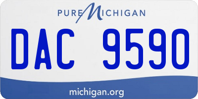 MI license plate DAC9590