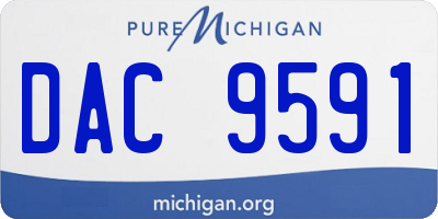MI license plate DAC9591