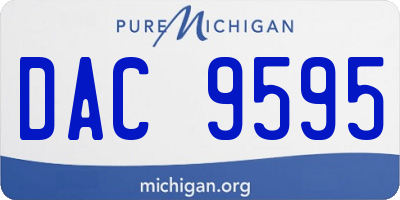 MI license plate DAC9595