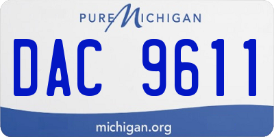 MI license plate DAC9611