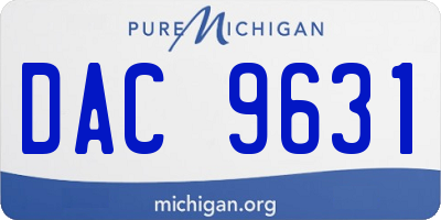 MI license plate DAC9631