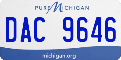 MI license plate DAC9646