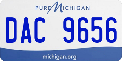 MI license plate DAC9656