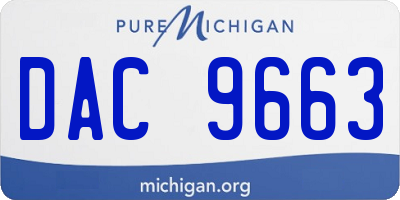 MI license plate DAC9663