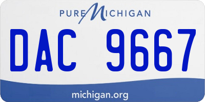 MI license plate DAC9667