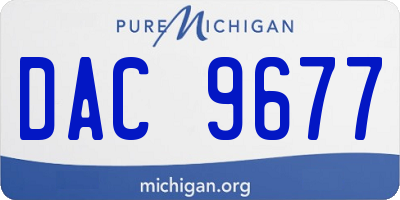 MI license plate DAC9677