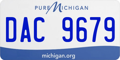 MI license plate DAC9679