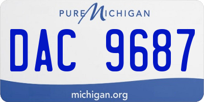 MI license plate DAC9687