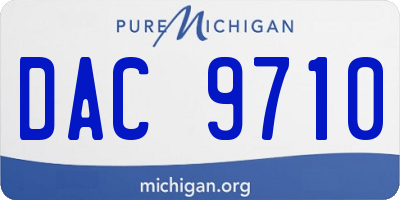 MI license plate DAC9710