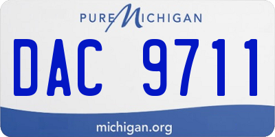 MI license plate DAC9711