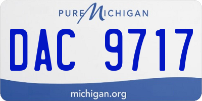 MI license plate DAC9717