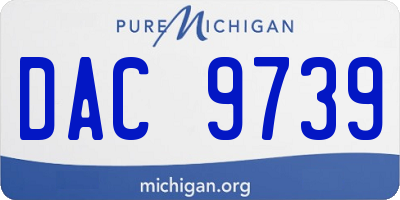 MI license plate DAC9739