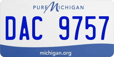 MI license plate DAC9757