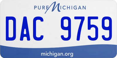 MI license plate DAC9759