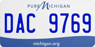 MI license plate DAC9769