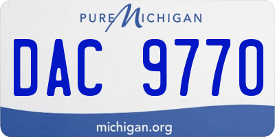 MI license plate DAC9770