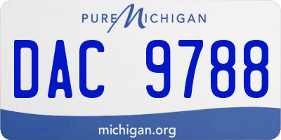 MI license plate DAC9788