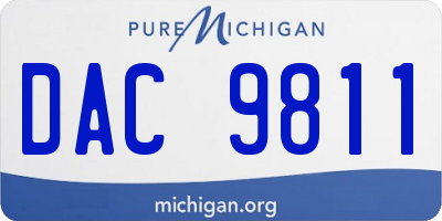 MI license plate DAC9811