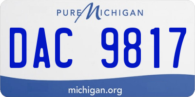 MI license plate DAC9817