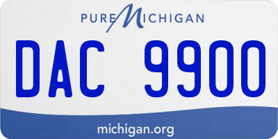 MI license plate DAC9900