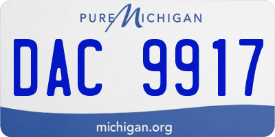 MI license plate DAC9917