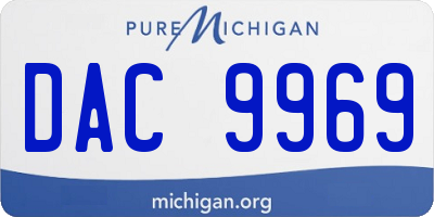 MI license plate DAC9969