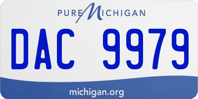 MI license plate DAC9979