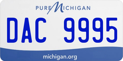 MI license plate DAC9995