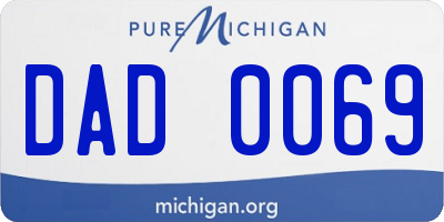 MI license plate DAD0069