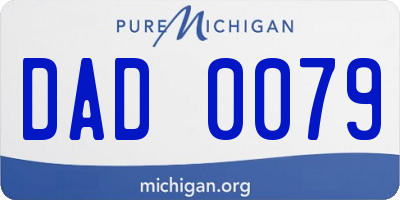 MI license plate DAD0079