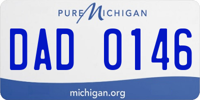 MI license plate DAD0146