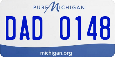 MI license plate DAD0148