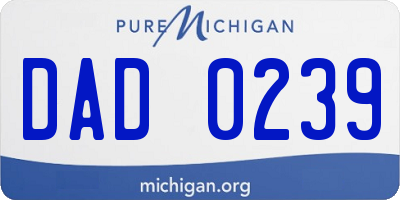 MI license plate DAD0239