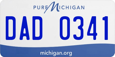 MI license plate DAD0341