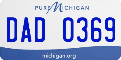 MI license plate DAD0369