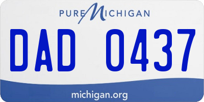 MI license plate DAD0437