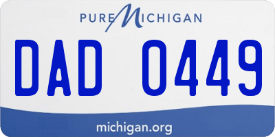 MI license plate DAD0449