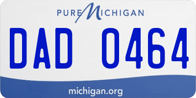 MI license plate DAD0464