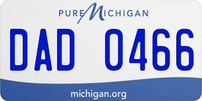 MI license plate DAD0466