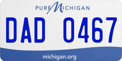 MI license plate DAD0467