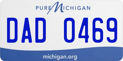 MI license plate DAD0469