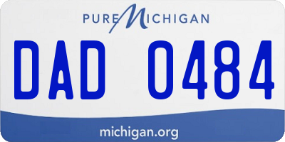 MI license plate DAD0484