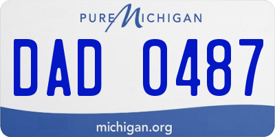 MI license plate DAD0487
