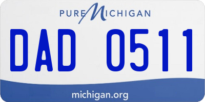 MI license plate DAD0511