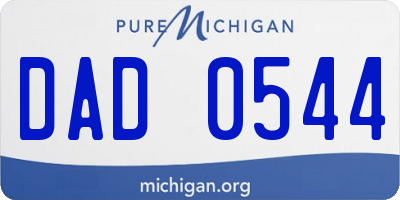 MI license plate DAD0544
