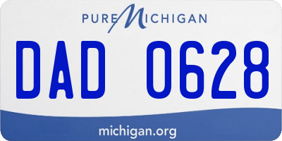 MI license plate DAD0628