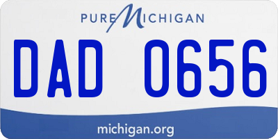 MI license plate DAD0656