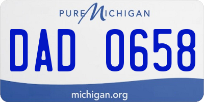MI license plate DAD0658